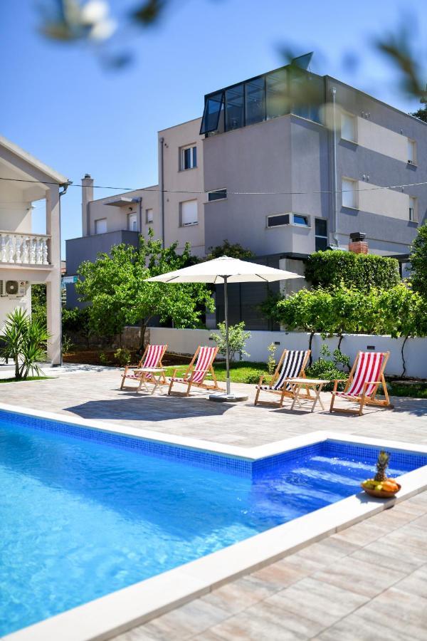 Pool House Luka Apartment Zadar Bagian luar foto